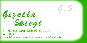 gizella spiegl business card